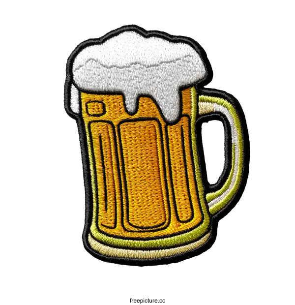 [Transparent Background PNG]Beer Mug Illustration Patch