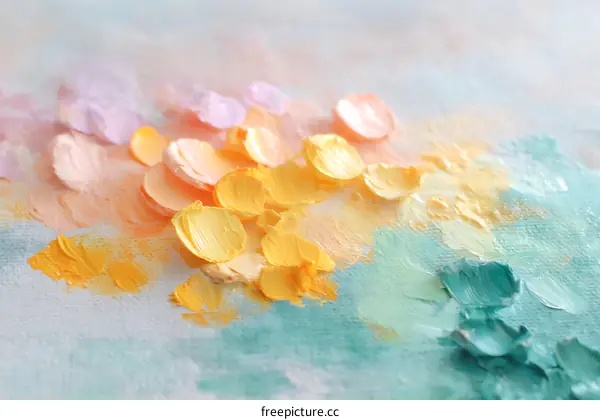 Abstract Art Painting with Soft Pastel Colors