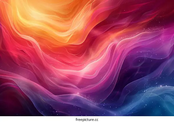 Abstract Colorful Flowing Lines Background