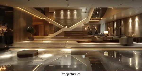 Luxury Modern Hotel Lobby Interior Design