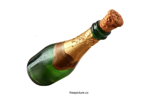 [Transparent Background PNG]Champagne Bottle Exploding in Celebration