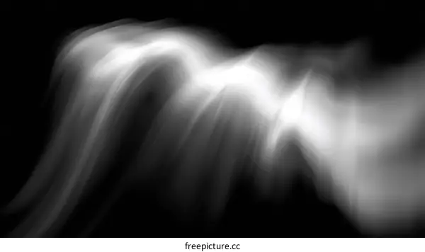 Abstract Waterfall Flowing in Black and White
