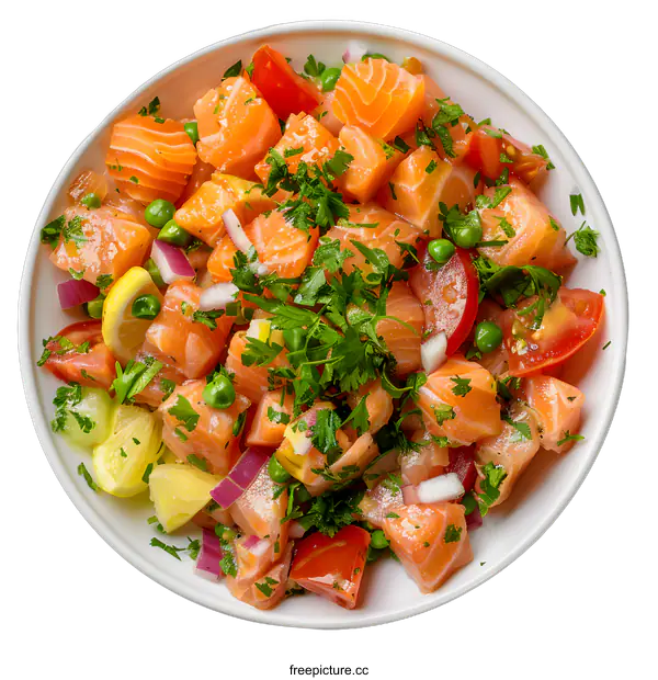 [Transparent Background PNG]Salmon ceviche