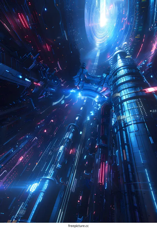 Futuristic Cyberpunk Cityscape