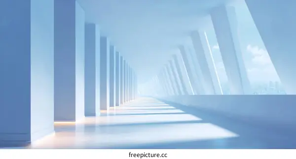 Modern Architecture Corridor Perspective