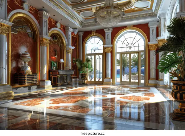 Luxurious Grand Mansion Entrance Hall