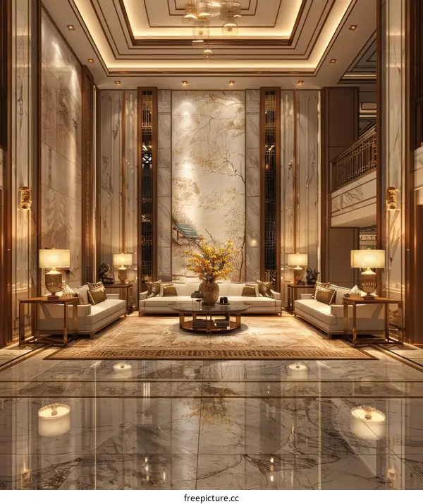 Luxury Modern Elegant Lobby Interior Design
