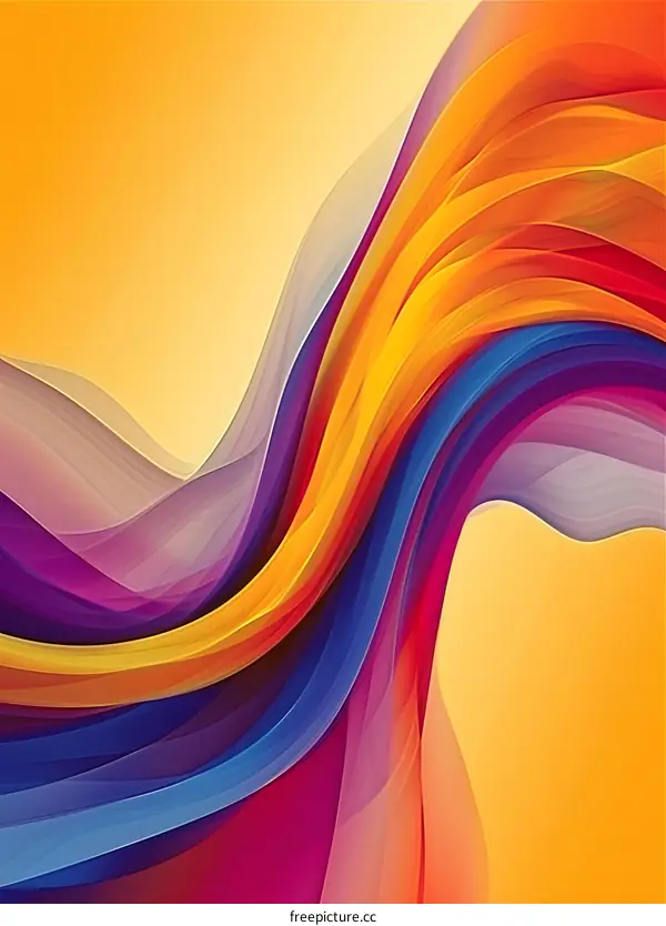 Abstract Colorful Waves Background