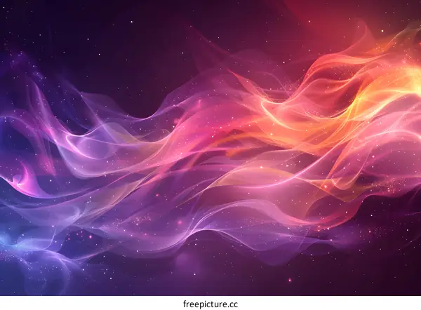 Colorful Nebula Flying Through Space