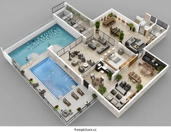 Luxury Apartment with Private Swimming Pool and Outdoor Terrace