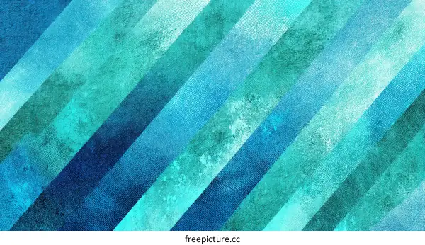Abstract Diagonal Stripes of Turquoise and Blue
