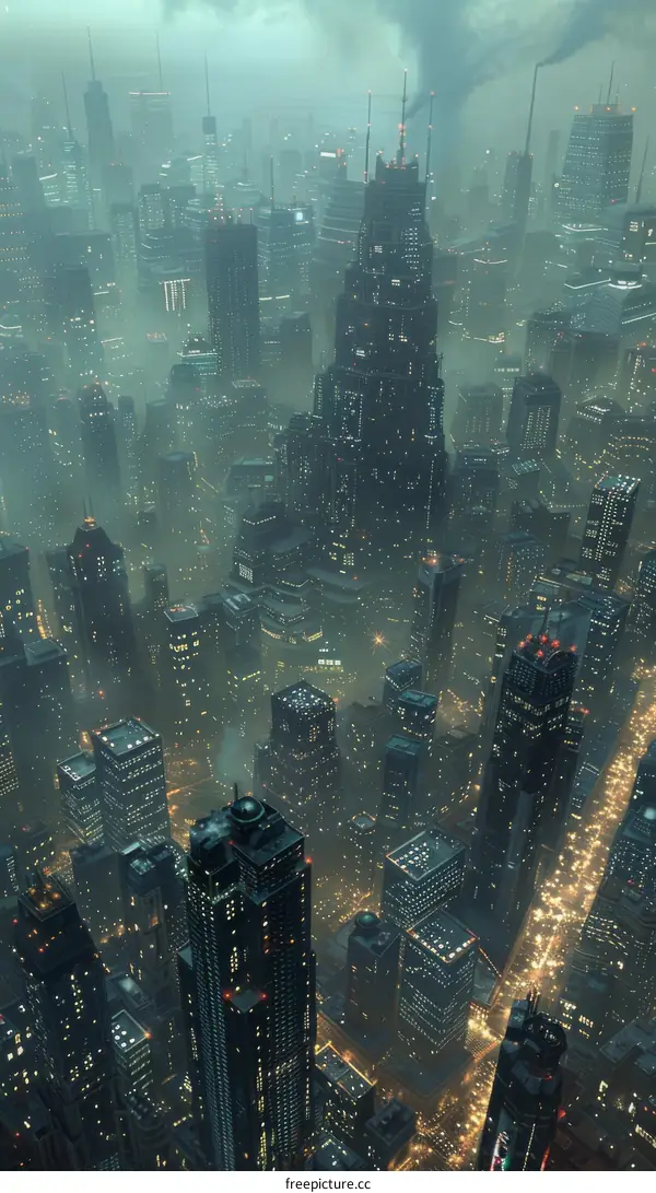 Futuristic City at Night