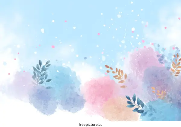 Delicate Watercolor Floral Background Design