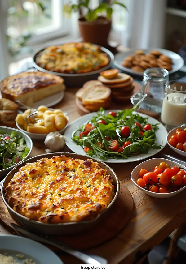 A delicious meal with friends and family