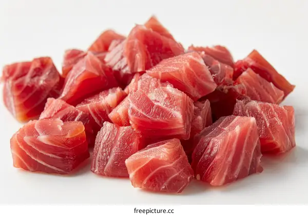diced raw tuna