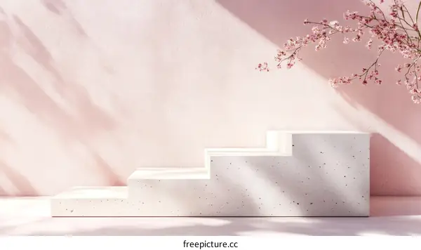 Elegant Pastel Pink Product Display Platform