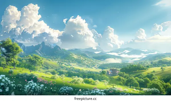 Lonely Cottage in a Valley