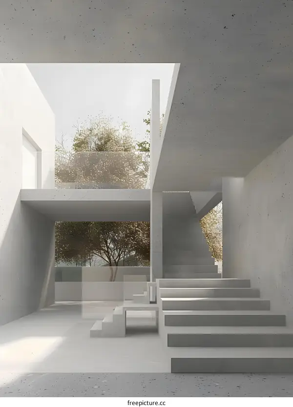 Modern Architecture Stairs and Balcony Design