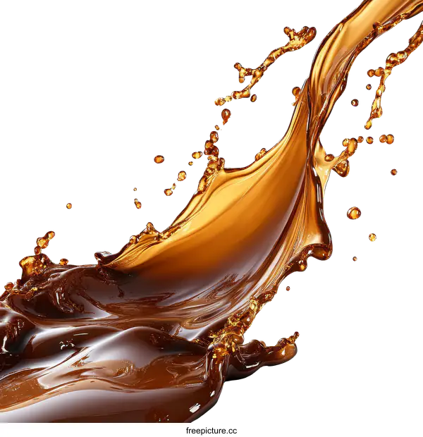 [Transparent Background PNG]Coffee Splash Art Abstract Background