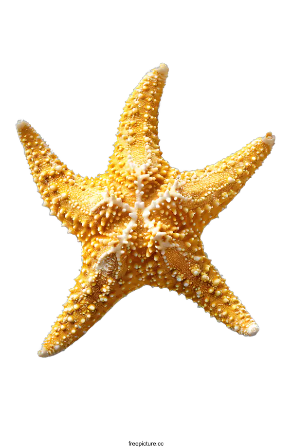 [Transparent Background PNG]Yellow Starfish on White Background