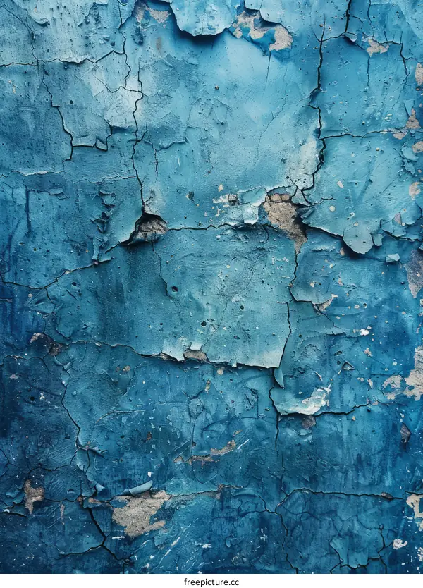 Distressed Blue Wall Texture