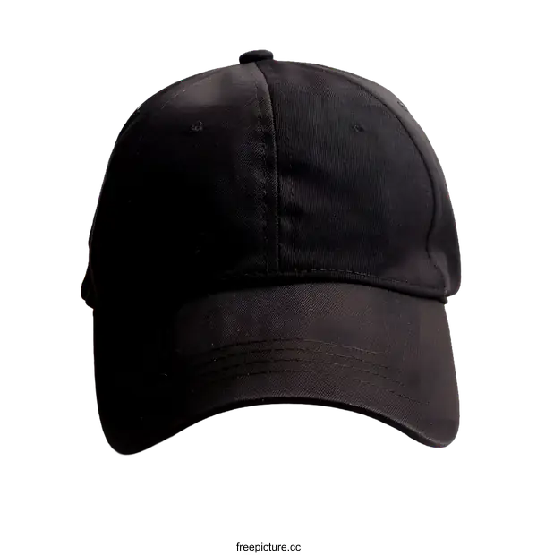 [Transparent Background PNG]Black Baseball Cap Mockup Isolated on White Background