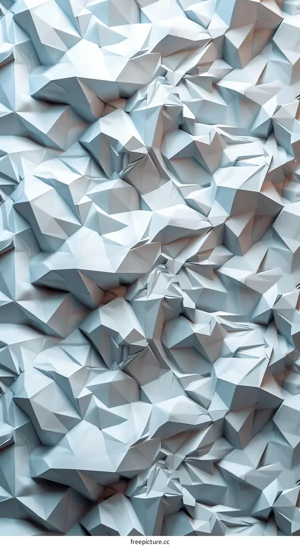 3D render of a white crystalline rock surface