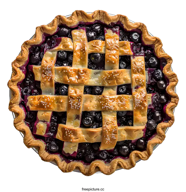 [Transparent Background PNG]Freshly Baked Blueberry Pie