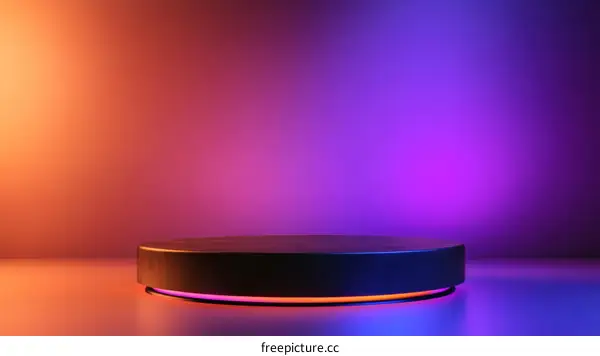Abstract Neon Geometric Product Display Stand