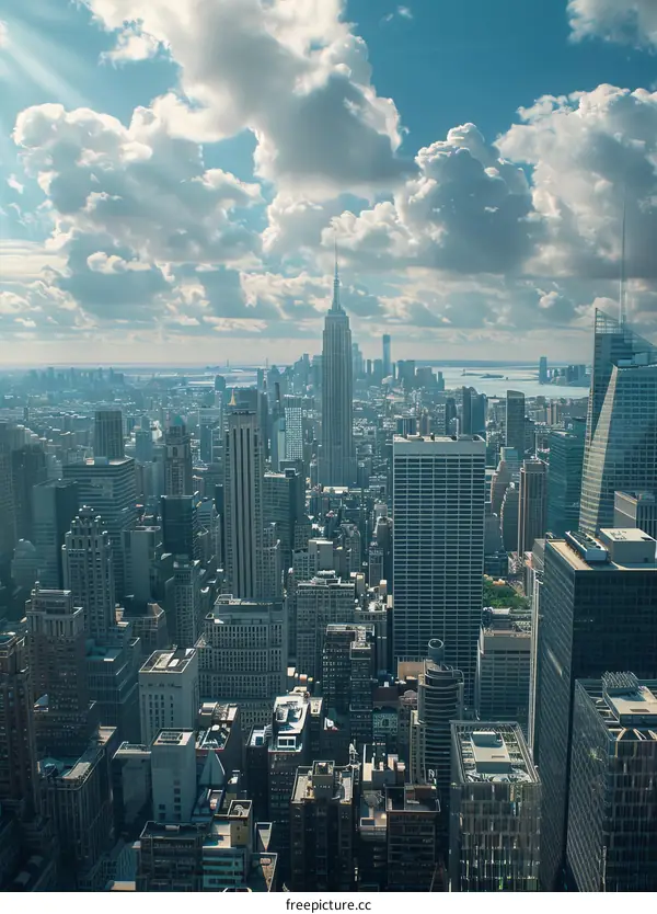 Iconic New York City Skyline with Empire State Building