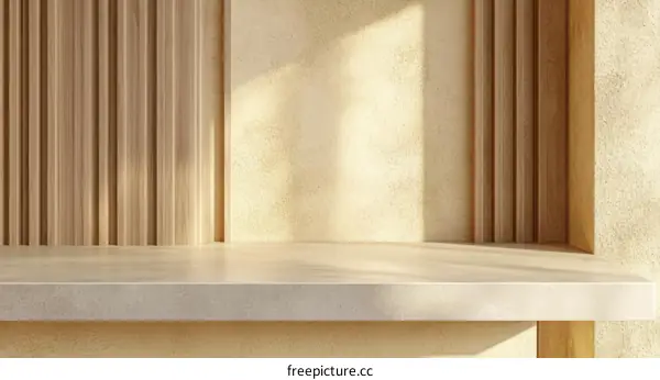 Modern Minimalist Display Shelf Mockup