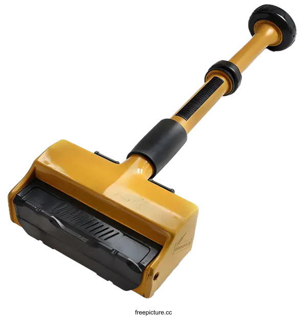 [Transparent Background PNG]Yellow and Black Handheld Tool with Rubber Grip