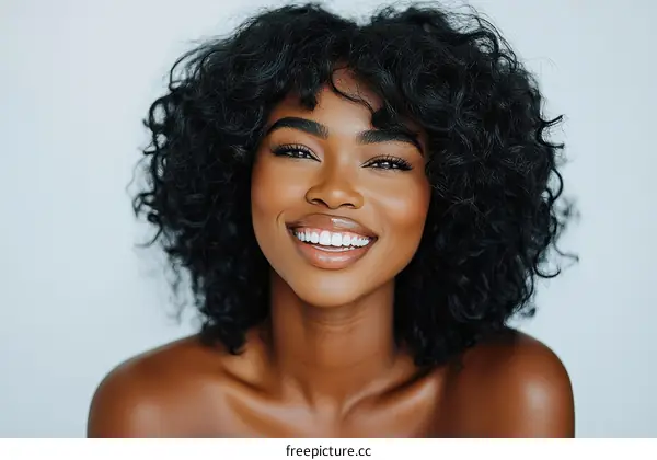 Beautiful Woman with Gorgeous Curly Hair