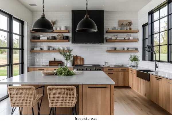 Modern Farmhouse Kitchen with Open Concept Design