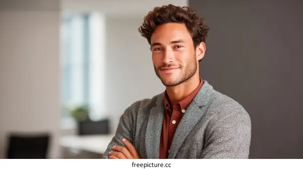Confident Caucasian Male Business Professional Portrait