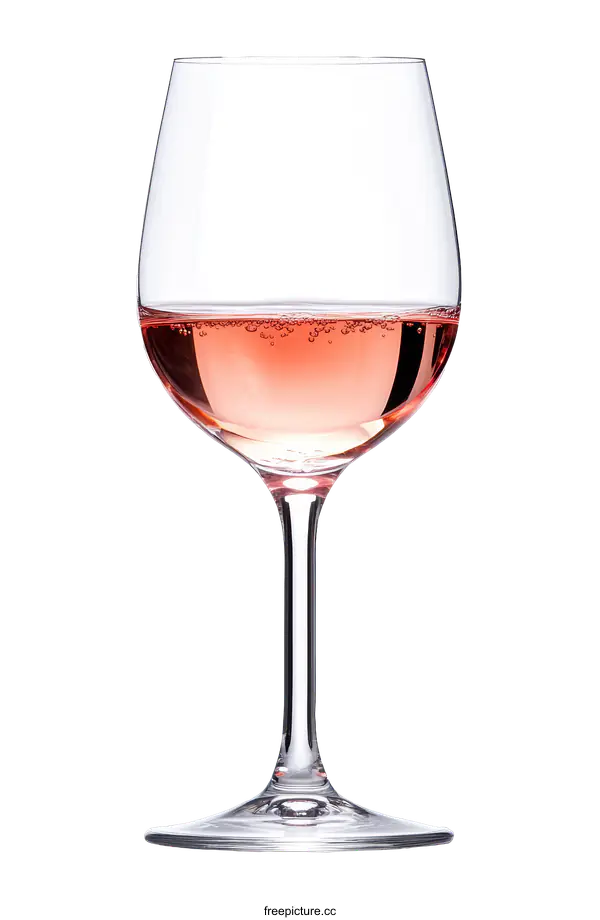 [Transparent Background PNG]Elegant Rose Wine Glass