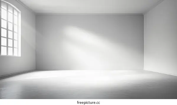 Empty Modern Room with Sunlight