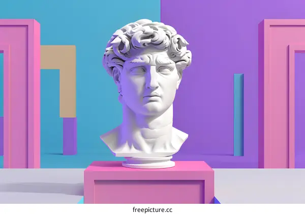 Abstract Minimalist Art Sculpture with Geometric Shapes