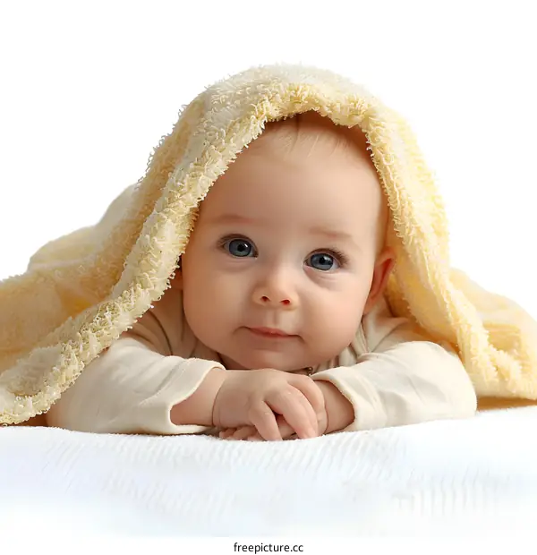 Baby under a blanket