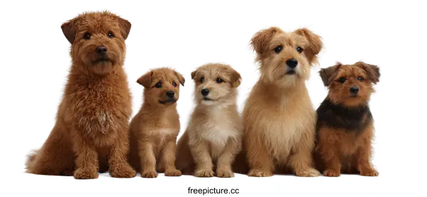 [Transparent Background PNG]Group of Adorable Puppies of the Same Breed