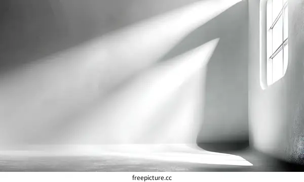 Empty Modern Interior with Sunlight Rays