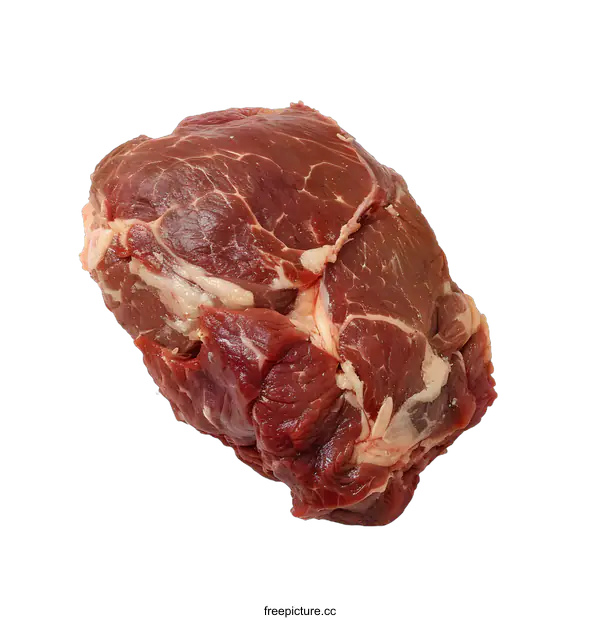 [Transparent Background PNG]Raw Beef Steak on White Background