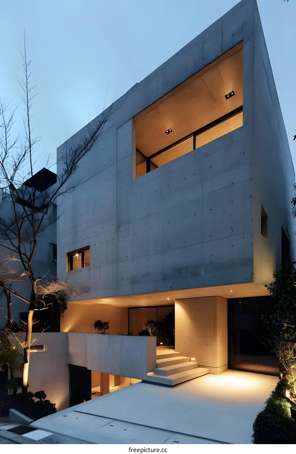Modern Concrete House with Minimalist Design