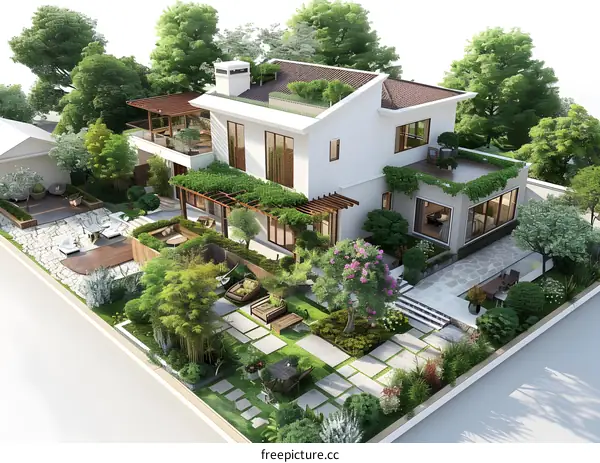 A modern style villa