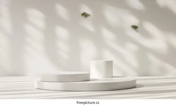 White Modern Minimalist Display Podium