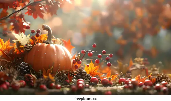 A Pumpkin in Autumn