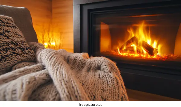 Cozy Winter Evening by the Fireplace