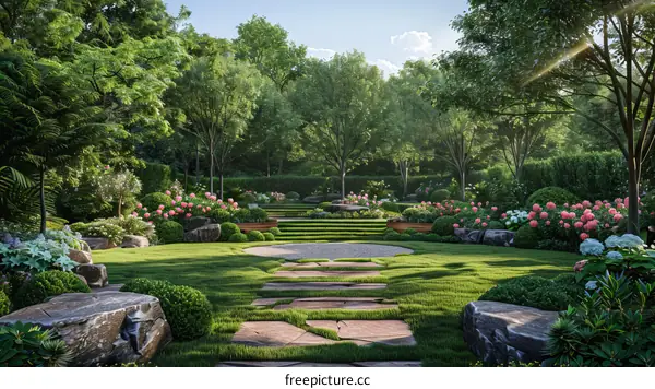 Landscape design renderings show