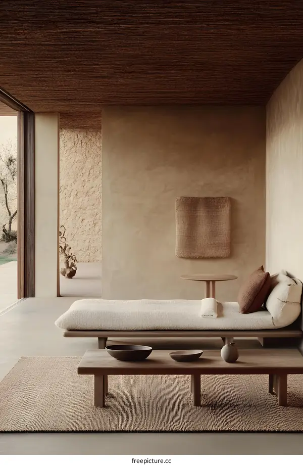 Minimalist Interior Design with Natural Materials and Neutral Colors