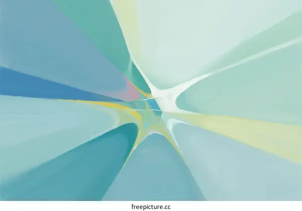 Ethereal Curves and Soft Hues in Abstract Artwork